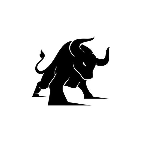 Bull Vector Logo, Toro Vector, Bull Logo Design, Toro Logo, Bull Silhouette, Taurus Logo, Angry Bull, Animals Logo, Rhino Logo