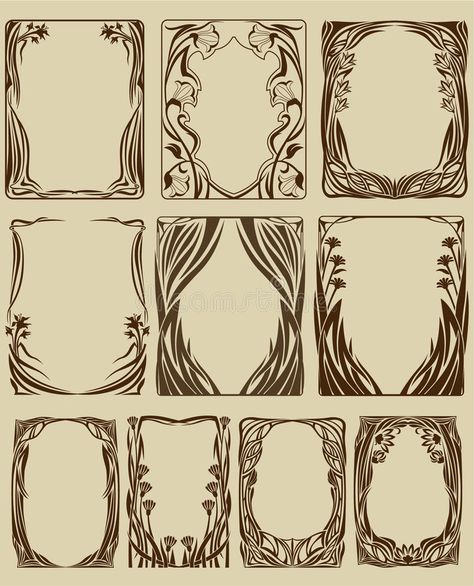 Fiori Art Deco, Fleurs Art Nouveau, Nouveau Illustration, Motifs Art Nouveau, Illustration Art Nouveau, Design Art Nouveau, Motif Art Deco, Art Nouveau Illustration, Art Nouveau Pattern