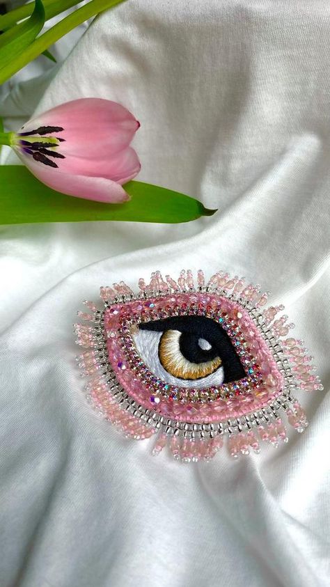 Eye Decor, Handmade Personalized Gifts, Shibori Silk, Protection Amulet, Craft Day, Handmade Jewelry Gift, Silk Velvet, Embroidery And Stitching, Embroidery Inspiration