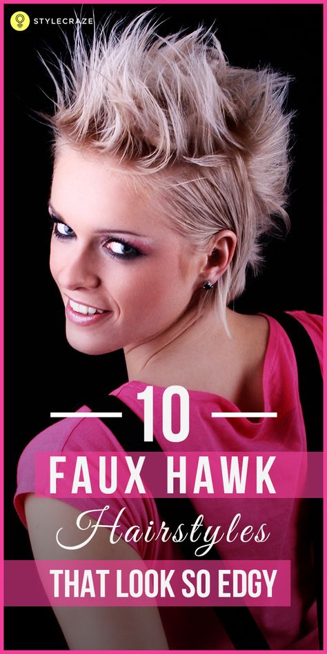 Girl Faux Hawk, Faux Hawk Women, Short Faux Hawk, Faux Mohawk, Short Hair Mohawk, Curly Faux Hawk, Female Mohawk, Mohawk Hairstyles For Women, Hair Stages