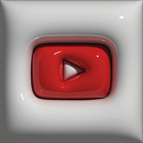 Youtube 3d Icon, Youtube 3d Logo, Youtube Icons Aesthetic, Youtube Logo Icons, Aesthetic Youtube Icon, Bubble App Icon, Youtube Logo Aesthetic, 3d App Icons, Bubble App