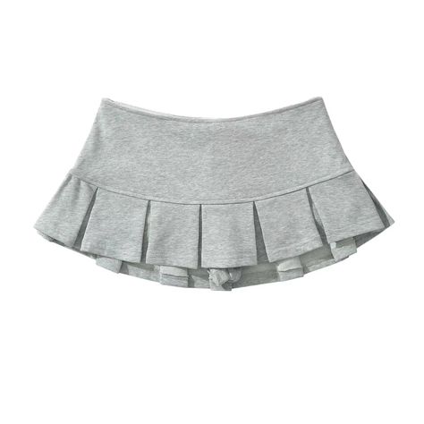 Grey pleated skirt