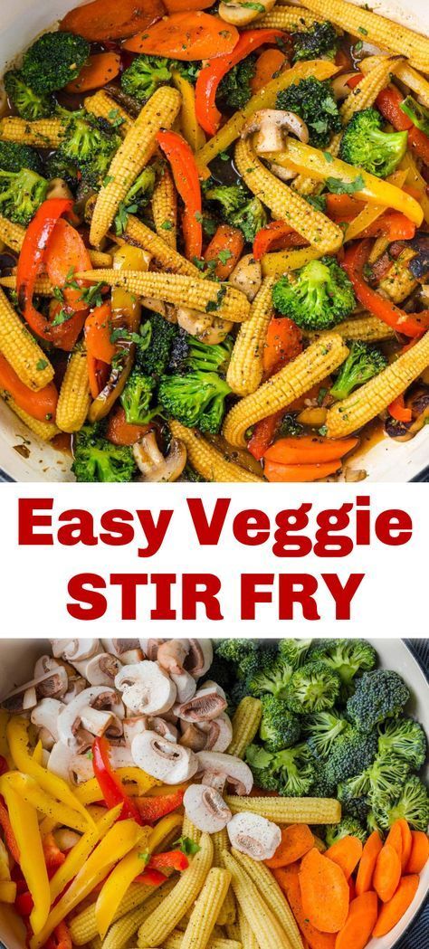 Easy Vegetable Stir Fry, Veg Stir Fry, Asian Chopped Salad, Vegetable Stir Fry Recipe, Homemade Stir Fry, Easy Stir Fry Recipes, Garlic And Ginger, Easy Vegetable, Easy Stir Fry