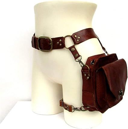 Hot Villain, Steampunk Bag, Thigh Bag, Medieval Belt, Back To School Bags, Fanny Bag, Leg Bag, Estilo Punk, Belt Pouch