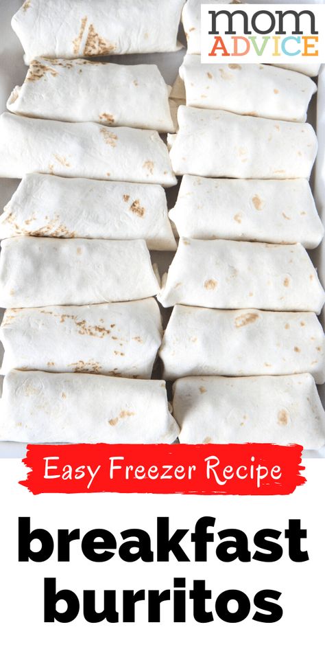 Make Ahead Freezer Breakfast, Easy Freezer Breakfast, Premade Breakfast, Easy Burritos, Make Ahead Breakfast Burritos, Healthy Vegetarian Breakfast, Freezer Breakfast Burritos, Breakfast Burritos Frozen, Easy Healthy Lunch Recipes