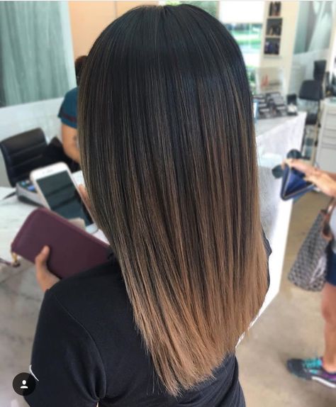 Baylage Brunette Shoulder Length, Balayage On Short Straight Hair, Ombré Long Bob, Asian Brown Balayage Straight, Mushroom Brown On Dark Hair, Ombre Hair Color For Black Hair Straight, Balayage Hair Medium Length Straight, Ombre Hair Color For Brunettes Straight, Ombre Hair For Black Hair