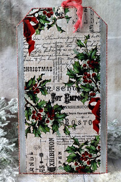 Tim Holtz Collage Paper Ideas, Tim Holtz Tags Ideas, Tim Holtz Christmas Tags Ideas, Tim Holtz Christmas Ephemera Cards, Tim Holtz Jolly Holiday, Tim Holtz Christmas Cards 2022, Christmas Tags Handmade Vintage Style, Christmas Gift Tags Stampin Up, 12 Tags Of Christmas Tim Holtz