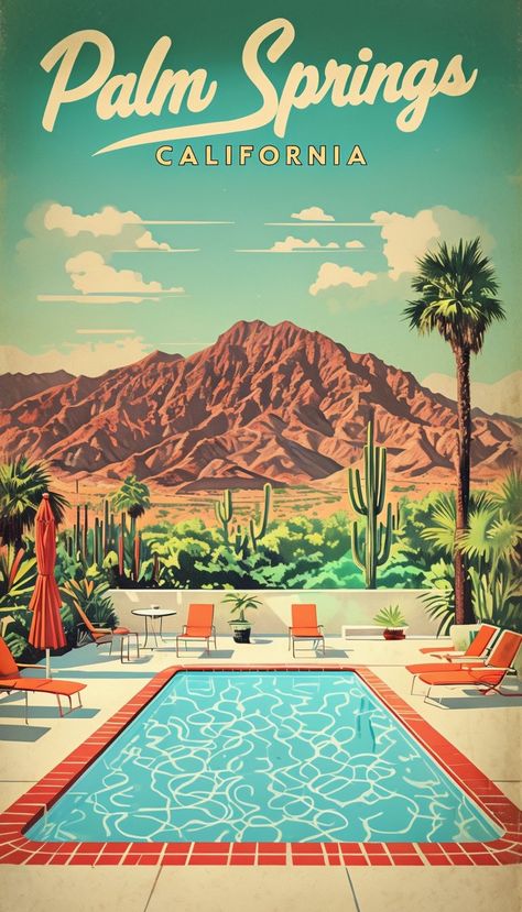 Palm Springs Aesthetic Wallpaper, Retro Palm Springs Aesthetic, Vintage Palm Springs Aesthetic, Palm Springs Pool Party, Interior Design Shops, Palm Springs Pool, Vintage Palm Springs, Palm Springs Aesthetic, Palm Canyon