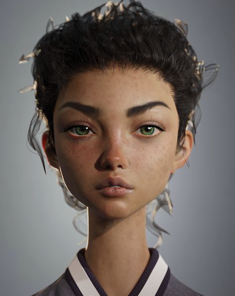 ArtStation - Semi realism Potrait, FlyCat Fly 3d Eye Tattoo, Stylized Realism, Blender Character, Animation Styles, Creature 3d, Design Exploration, 3d Eye, Zbrush Character, Sketch Icon