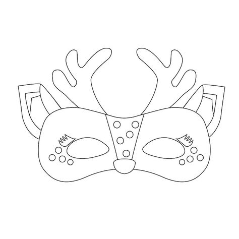 Primary School Activities, Moose Crafts, Deer Party, Deer Mask, Animal Masks For Kids, Xmas Costumes, Forest School Activities, Mask Drawing, Animals Cartoon