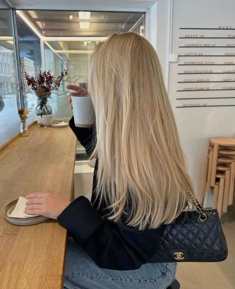 Neutral Blonde Hair, Long Blonde Hair Cuts, Healthy Blonde Hair, Soft Blonde Hair, Pin Straight Hair, Blonde Hair Goals, Perfect Blonde Hair, Summer Blonde Hair, Balayage Blond