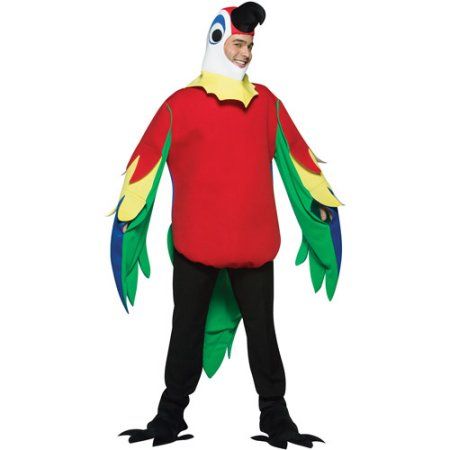 Parrot Costume, Mens Fancy Dress, Bird Costume, Black Tees, Animal Costumes, Red Tunic, Pirate Costume, Adult Halloween Costumes, Funny Halloween Costumes