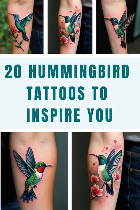 20 Hummingbird Tattoos to Inspire You Hummingbird Hydrangea Tattoo, Daisy And Hummingbird Tattoo, Hummingbird Tattoo Placement Ideas, Hummingbird And Dragonfly Tattoo, Black Hummingbird Tattoo, Hummingbird Tattoo With Flowers, Colorful Hummingbird Tattoo, Hummingbird Flower Tattoos, Hydrangea Tattoo