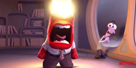 New trending GIF on Giphy Anger Inside Out, Sticker Wp, Fear Inside Out, Disney Inside Out, Mindy Kaling, Computer Animation, Youtube Instagram, Film Production, Animation Studio