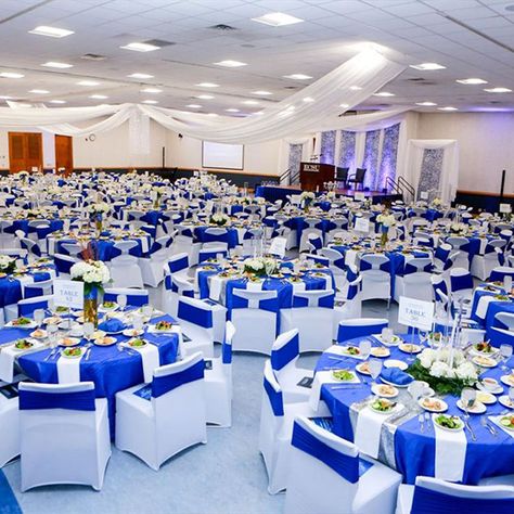 Royal Blue Ivory And Gold Wedding, Royal Blue Gold And White Wedding, Royal Blue Centerpieces, Royal Blue Wedding Decorations, Shoe Lace Pattern, Wedding Decorations Diy Centerpiece, Royal Blue Wedding Theme, Blue Wedding Decorations, Dream Wedding Reception