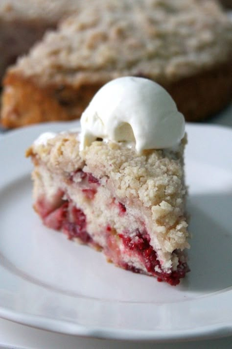 Strawberry Raspberry Rhubarb Buckle from Baker by Nature ~ Summer breakfast or dessert! #breakfast #brunch #dessert #recipe Rhubarb Buckle, Crystalized Ginger, Fabulous Desserts, Raspberry Rhubarb, Baker By Nature, Rhubarb Desserts, Butter Cinnamon, Summer Baking, Raspberry Cake