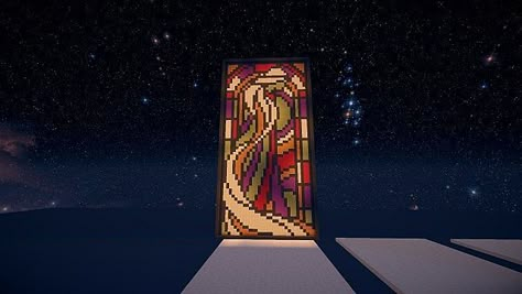 Stained glass style Minecraft Project Minecraft Colored Glass Design, Minecraft Stain Glass Design, Minecraft Sun Build, Minecraft Glass Design, Minecraft Stained Glass Window, Stained Glass Minecraft, Minecraft Stained Glass Designs, Minecraft City Buildings, Minecraft Interior