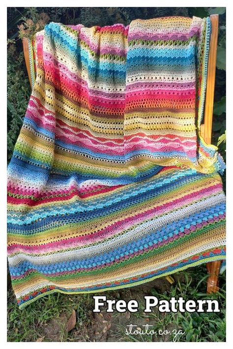 Crochet Afghans Easy, Crochet Sampler Blanket, Crochet Decor, Crocheting Patterns, Stitch Sampler, Easy Crochet Stitches, All Free Crochet, Afghan Crochet, Crochet Stitches For Beginners