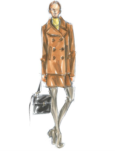 Fashion illustration, Clothing, Trench coat, Costume design, Fashion design, Coat, Sketch, Fashion, Illustration, Drawing, Coat Sketch, Sketch Fashion Illustration, Fashion Illustration Drawing, Season Art, Fall Winter Coat, Trench Coat Style, New York Fall, Parisian Chic, Fall Collection