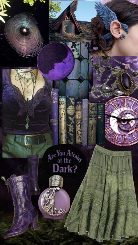 Purple And Green Outfit, Green Whimsigoth, Purple Whimsigoth, Green Outfit Ideas, Green Outfit, Purple And Green, Outfit Aesthetic, Outfits Aesthetic, Green And Purple