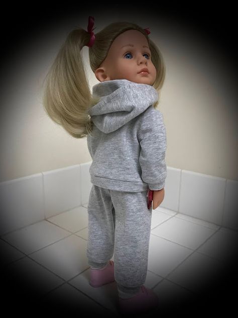 Hoodie Jacket Pattern, Hooded Sweater Pattern, Doll Hoodie Pattern Free, Crochet Doll Hoodie, Doll Hoodie Pattern, Fleece Doll Sleeping Bag, Barbie Doll Hoodies, Barbie Sweatpant Doll, Hoodie Tutorial