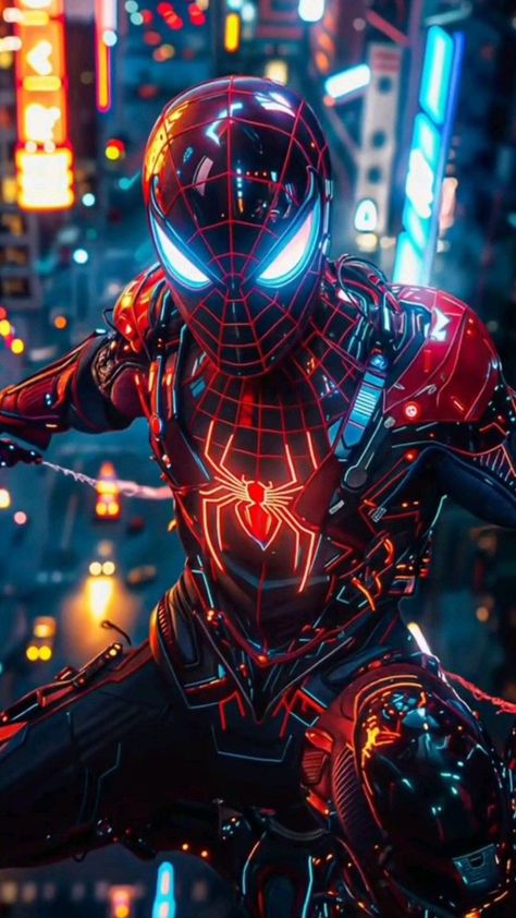 Spiderman Cool Pictures, Spider Man Photos, Cool Spiderman Wallpapers, Futuristic Spiderman, Super Hero Pictures, Spiderman 4k Wallpaper, Miguel Spiderman, Spider Man Photo, Spiderman 4k