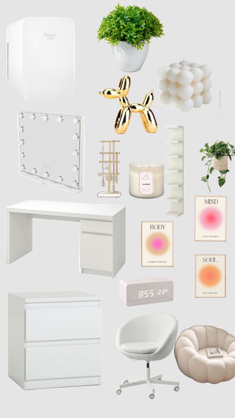 Room Wishlist, Room Organization Bedroom, White Room Decor, Preppy Room Decor, Preppy Room, Cute Bedroom Decor, Cute Room Ideas, Redecorate Bedroom, Cozy Room Decor