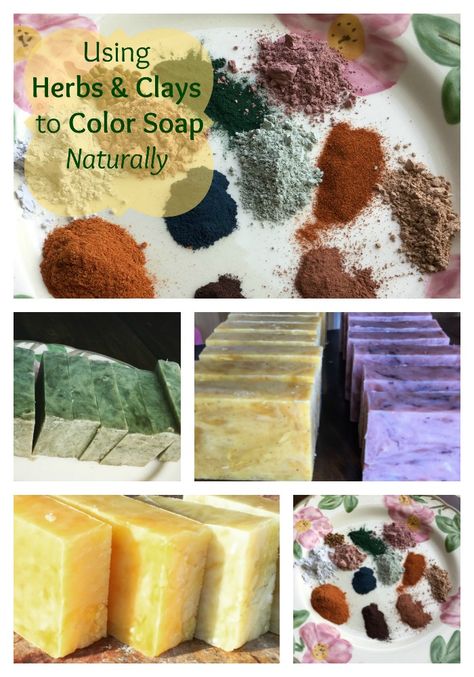 You can make so many different colors of soap using various herbs and clays from the earth! Find out how to use natural clays, herbs, spices, and other additives for color and texture in your own handmade soap. Making soap is so fun, especially if you are choosing natural ingredients. And they are way more healthy for you! #health #handmade #soap #natural #clay #herbal #howtomake #colors #healingharvesthomestead Natural Soap Colorants, Natural Colorants, Diy Soap Bars, Preserving Foods, Soap Colorants, Soap Making Recipes, Diy Rose, Make Soap, Coloring Techniques