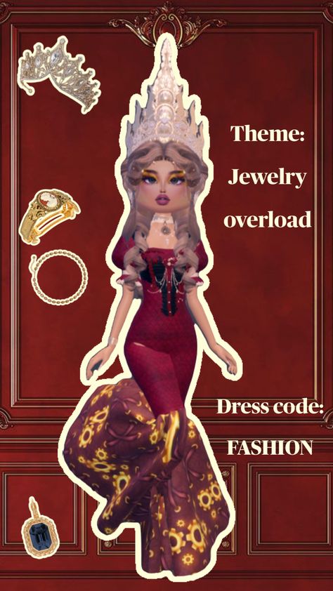 #dti #dresstoimpress #outfit #roblox #royalty #jewelry #jewelryoverload Royalty Jewelry, Royalty Dress, Outfit Roblox, Aesthetic Living Room, Casual Cosplay, Royal Outfits, Savage Kids, Jewelry Outfit, Glow Up?