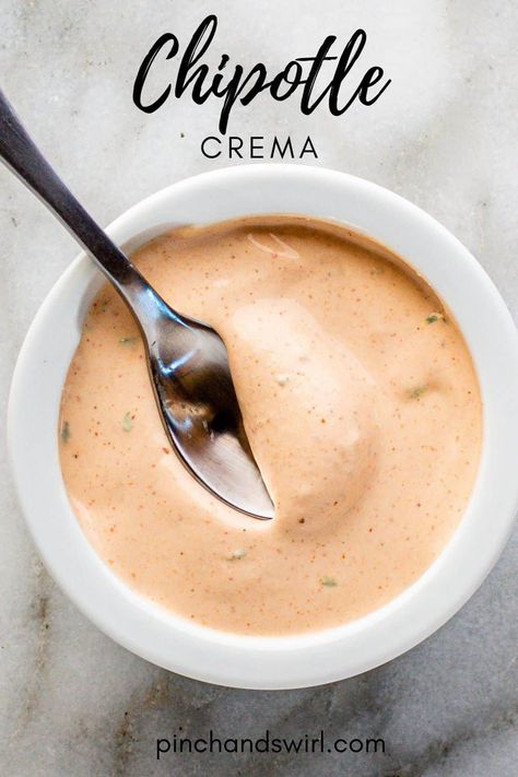 Chipotle Crema Taco Sauce Recipe, Chipotle Sauce Recipe, Chipotle Mayo Recipe, Shrimp Taco Sauce, Burrito Sauce, Southwest Sauce, Vegan Greek Yogurt, Creamy Chipotle Sauce, Crema Recipe