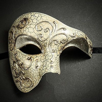 Half Face Masks Half Mask Drawing, Half Face Masquerade Mask, Phantom Mask, Gold Masquerade Mask, Masquerade Ball Party, Steampunk Theme, Venetian Masquerade Masks, Venetian Carnival Masks, Homemade Facial Mask