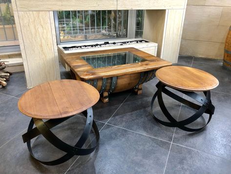 Wine barrel table diy