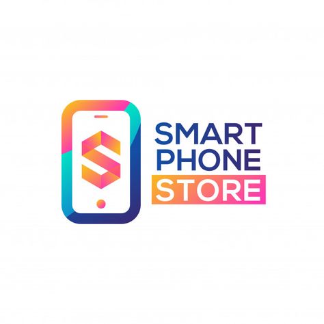 Smart phone store logo vector Premium Ve... | Premium Vector #Freepik #vector #background Phone Store Logo, Appliance Logo, Apple Iphone Repair, Db Logo, Shopping Online Logo, Mobile Logo, Mobile Store, Phone Store, Phone Logo