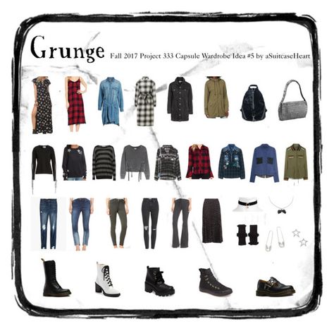 "Fall 2017 Project 333 Capsule Wardrobe 5 - Grunge" by asuitcaseheart ❤ liked on Polyvore featuring Rebecca Minkoff, Two by Vince Camuto, Hudson Jeans, AG Adriano Goldschmied, Uniqlo, Rip Curl, Marc Jacobs, Vince, Pam & Gela and love, FiRE Tomboy Capsule Wardrobe, 333 Capsule Wardrobe, Edgy Capsule Wardrobe, Grunge Plus Size, Minimal Closet, Project 333, Diy Outfits, Capsule Wardrobe Work, Capsule Wardrobe Essentials