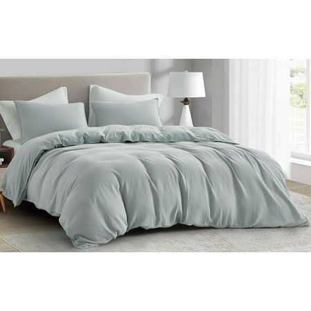 The Chezmoi Collection Breeze 3-Piece Cotton Gauze King Duvet Cover Set brings a touch of understated elegance and ultimate comfort to your bedroom. Crafted from soft washed cotton, this duvet cover set offers a linen-like textured finish from the unique loose weave gauze fabric that exudes a casual yet sophisticated charm. The breathable cotton gauze fabric ensures a cozy and comfortable sleeping experience, perfect for all seasons. The duvet cover features a convenient button closure and inter Cotton Gauze Fabric, King Duvet Cover Sets, Queen Duvet Cover, Comforter Cover, Gauze Fabric, King Duvet, King Duvet Cover, Queen Duvet, Understated Elegance