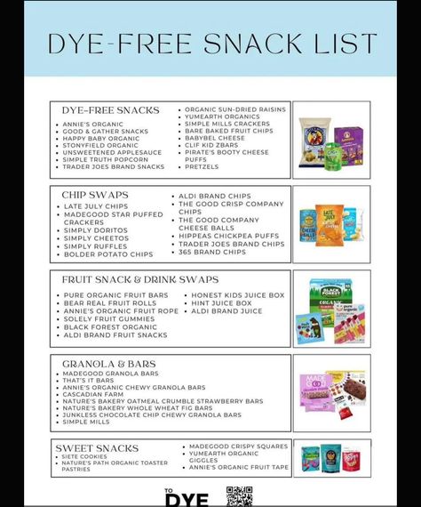 Red Dye 40 Free Foods, Red Dye 40 Free Foods For Kids, Baked Fruit Chips, Dye Free Snacks, Dye Free Foods, Red Dye 40, Foods For Kids, Pretzel Chips, Babybel Cheese