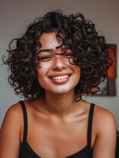 Curly Bob Haircuts: Trendy Styles for Wavy & Curly Hair | Top Fashion Tips Natural Curly Bob Hairstyles Medium, Natural Curly Bob, Medium Permed Hairstyles, Bob Curly Hair, Curly Bob Haircuts, Goals 2025, Curly Hair Fringe, Wavy And Curly Hair, Short Curly Bob Hairstyles