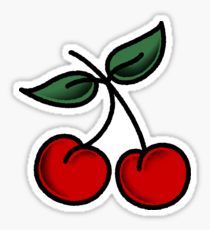 Traditional Tattoo Cherries, Old School Cherry Tattoo, Cherry American Traditional Tattoo, American Traditional Cherries, Traditional Cherries Tattoo, Cherry Flash Tattoo, American Traditional Cherry Tattoo, Cherry Tattoo Traditional, Traditional Cherry Tattoo