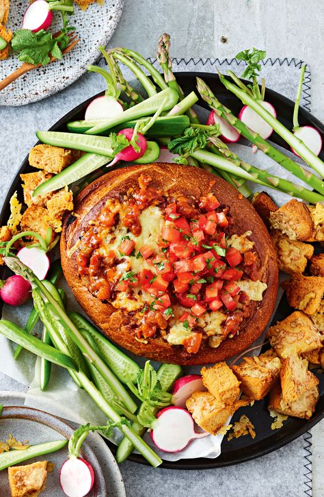 Mexican Cob Loaf, Cob Loaf Recipes, Cob Loaf Dip Recipes, Cheese Cob Loaf Dip, Dessert Cob Loaf, Cob Loaf Platter, Cobb Loaf Dip, Cob Dip, Cobb Loaf