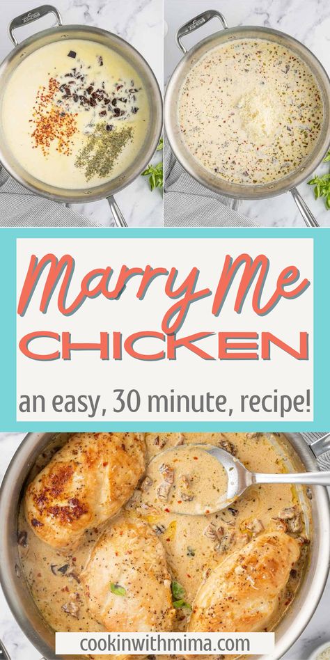 Chicken Recipes For Wedding Reception, Wedding Chicken Dinner, Easy Recipes For Newlyweds, Instapot Marry Me Chicken, Marry Me Chicken Recipe Oven, Baked Marry Me Chicken, Marry Me Chicken Stove Top, Merry Me Chicken Recipe, Chicken And Sundried Tomatoes