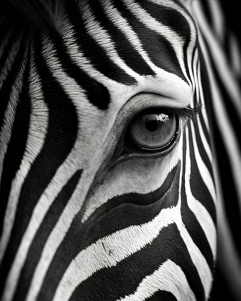 Black White Animal Photography, Zebra Animal Photography, Animal Black And White Photography, Eye Digital Art, Black And White Animal Photography, African Animals Photography, Nature Digital Art, Zebra Artwork, Zebra Black And White