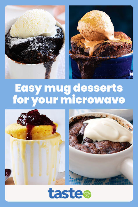 Going for a lowkey Christmas this year? Luckily we've got some quick and Christmassy microwave mug cakes that are easy on the wallet and are no less delicious. Easy Mug Desserts, Mug Desserts Microwave, Microwave Mug Cakes, Mug Dessert, Mug Dessert Recipes, Dessert In A Mug, Microwave Mug, Sticky Date, Sticky Date Pudding