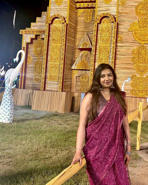 Throwback to Navratri 2023 ! . .. . . . . . . [ Indian wear , Durga Puja , Navratri , saree , saree fashion , ootd ] . - #SareeLove - #SareeStyle - #IndianWear - #TraditionalFashion - #SareeGoals - #DesiVibes - #SareeObsessed - #IndianSaree - #sareefashion - #festivewear Navratri 2023, Saree Fashion, Durga Puja, Traditional Fashion, Saree Styles, Indian Sarees, Festival Wear, Indian Wear, Desi