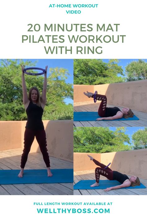 Workout 20 Minutes, Ring Workout, Ring Exercises, Pilates Ring Exercises, Getting Toned, Pilates Circle, Pilates Motivation, Osteoporosis Exercises, Rings Workout