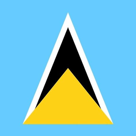 American Room, St Lucia Flag, Yellow Triangle, Isosceles Triangle, National Flags, United Kingdom Flag, Black Fact, Flag Tattoo, Saint Lucia