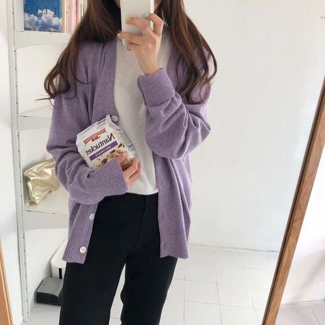 @youjinny.s  #fashion #koreanfashion #outfits #ootd #koreanoutfits #kfashion Purple Outfit, Korean Outfit Street Styles, Mode Chanel, Outfit Korean, Style Korea, Purple Outfits, Korean Girl Fashion, Korean Fashion Trends, Look Vintage