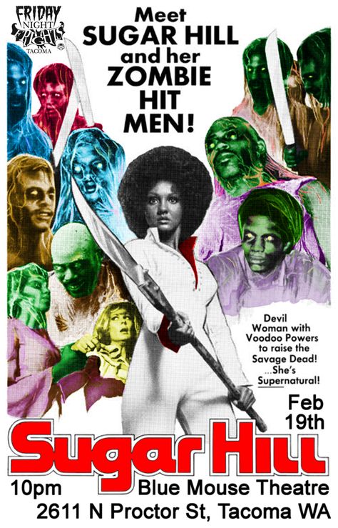 Sugar Hill (1974) Women In Horror, African American Movies, Blaxploitation Film, Don Pedro, Sugar Hill, Zombie Movies, Film Archive, Classic Horror Movies, Horror Movie Posters