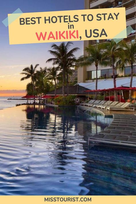 A complete list of the best hotels where to stay in Waikiki, Hawaii, for every budget. Choose one of these perfect options for your next beach vacation! Embassy Suites Waikiki, Prince Waikiki Hotel, Waikiki Hawaii Hotels, Best Restaurants In Waikiki, Best Happy Hour In Waikiki, Sheraton Waikiki, Waikiki Beach Marriott Resort & Spa, Waikiki Hotels, Waikiki Hawaii