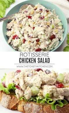 Egg Free Chicken Salad, Easy Rotisserie Chicken Salad, Cold Rotisserie Chicken Recipes, Cold Chicken Recipes, Cold Chicken Salad, Cold Dinners, Rotisserie Chicken Salad Recipe, Rotisserie Recipes, Chicken Celery