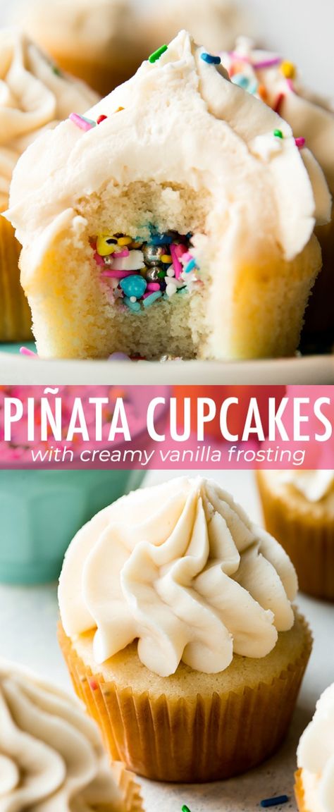 Pinata Cupcakes Diy, Cup Meals, Piñata Cupcakes, Pinterest Cupcakes, Cupcake Filling, Pinata Cupcakes, Specialty Cupcakes, Cupcakes Filled, Pull Apart Cupcakes